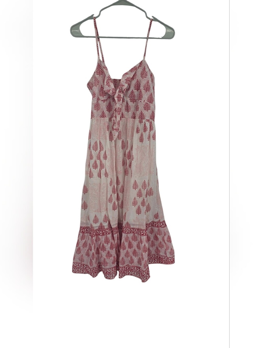 Perry Walker Leaf Print Dress Small